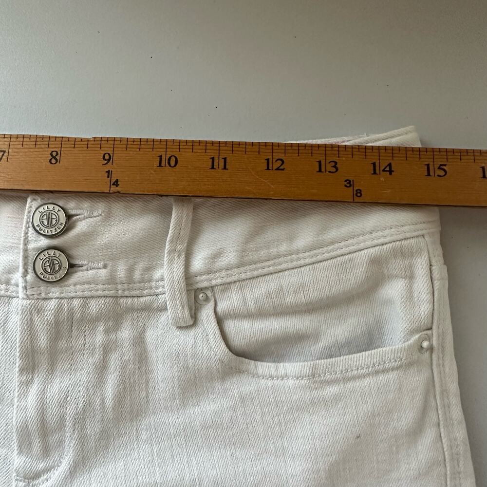 Lilly Pulitzer Jeans Womens 4 White Worth Skinny Low Rise Denim Casual Vacation - Picture 10 of 13